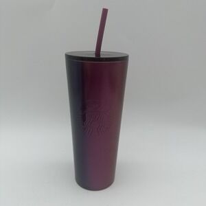 Starbucks Holiday Stainless Steel Pink Purple Ombre Tumbler Cold Cup 24oz